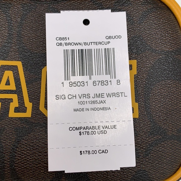 COACH Jamie Wristlet In Signature Canvas With Varsity Motif - Picture 14 of 16